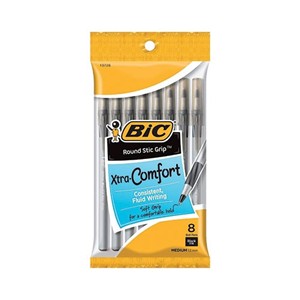 Bic - Xtra Comfort Black Pens - 8 Ct