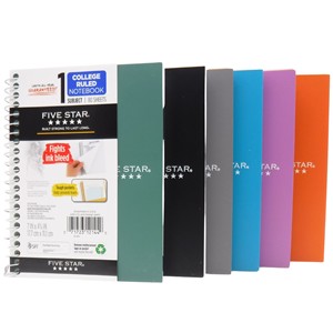 Mead - Five Star Spiral Notebook - 1 Subject 100 Sheets