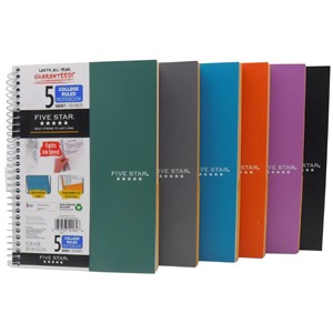 Mead - Five Star Spiral Notebook - 5 Subject 200 Sheets