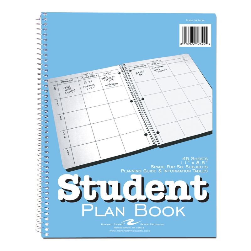 Roaring Spring Undated Student Plan Book Weekly View (SKU 10707685115)