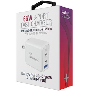 Smashcharge - 65W 3 Port Fast Wall Charger